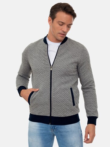 Sir Raymond Tailor Sweatjacke 'NAPOLI' in Grau: Vorderseite