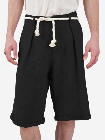 Giesto Wide leg Trousers 'Shorts' in Black: front