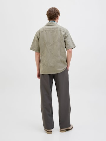 JACK & JONES Comfort fit Button Up Shirt 'BluLuke' in Green