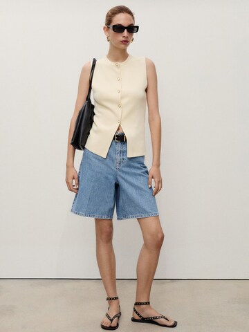 MANGO Wide leg Jeans 'CAMILLA' in Blue