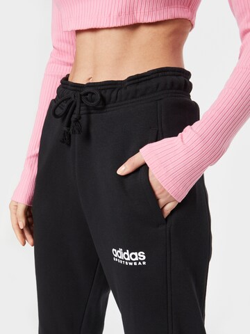 ADIDAS SPORTSWEAR Regular Workout Pants 'All Szn Fleece Graphics' in Black