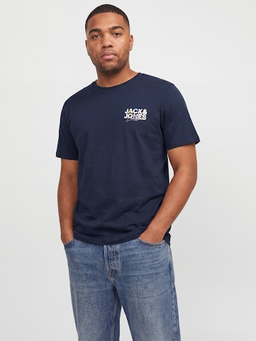 mėlyna Jack & Jones Plus Marškinėliai 'JJGEPLAS'