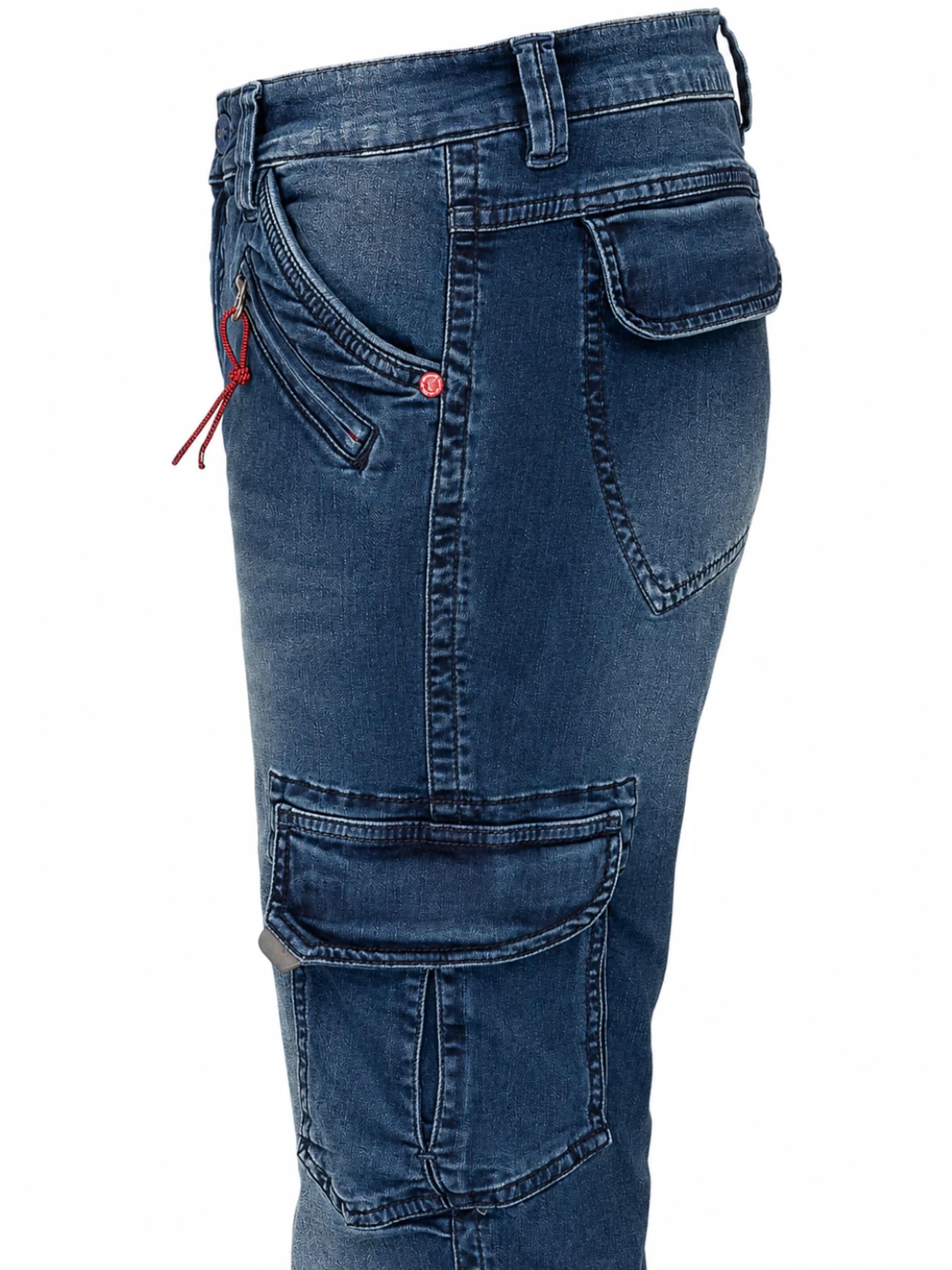 regular Jeans cargo 'Timezone Herren-Cargojeans Regular BenTZ 3858 - lässig modern' di TIMEZONE in blu
