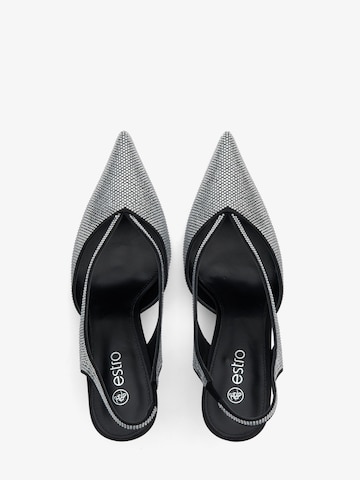 Estro - Zapatos destalonado '2370-2' en plata