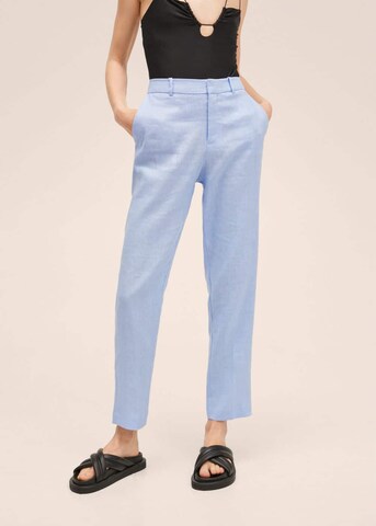 MANGO Pleated Pants 'Boreli' in Blue: front