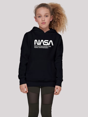 F4NT4STIC Sweatshirt 'NASA Aeronautics And Space' in Zwart: voorkant