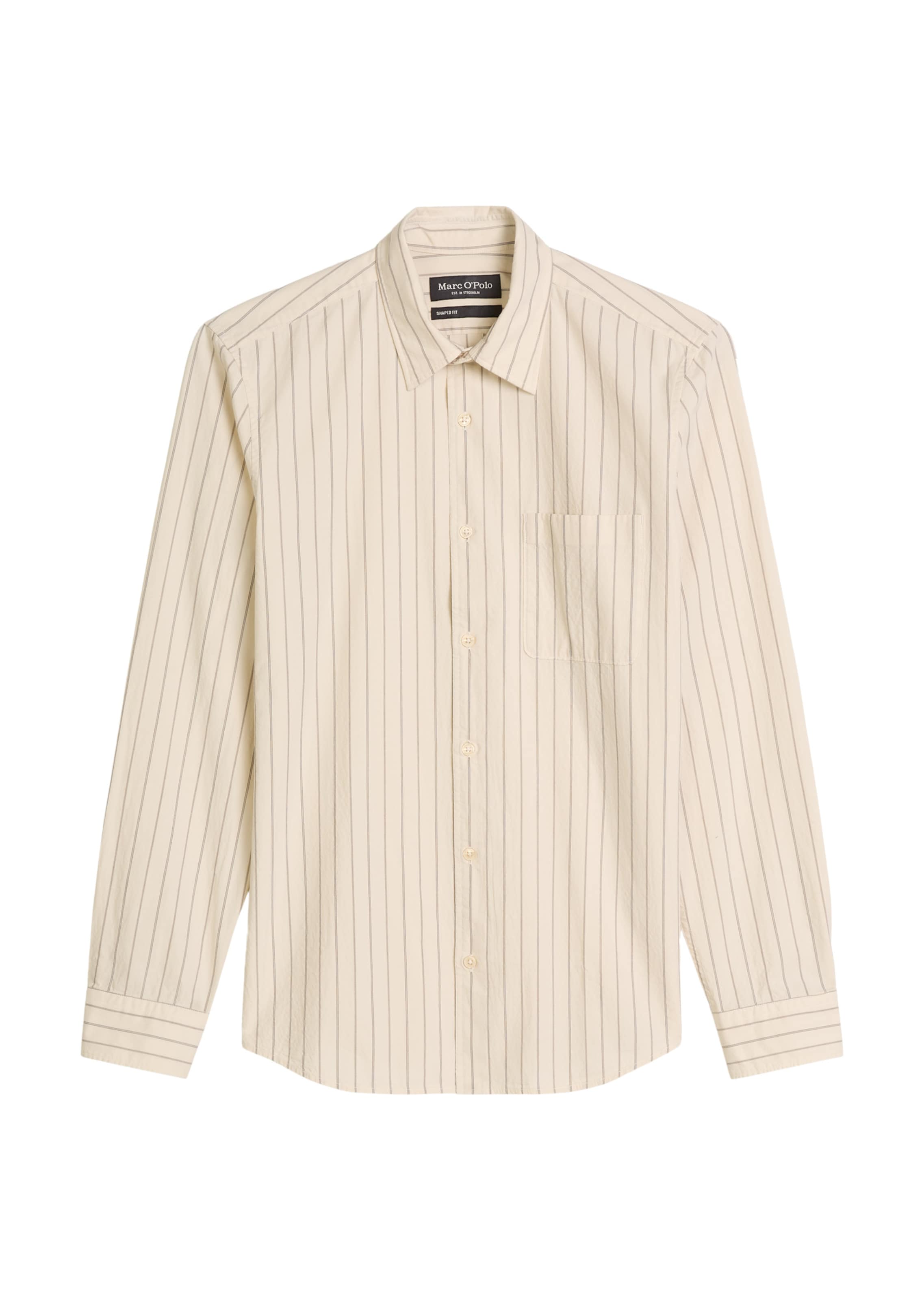 Marc O'Polo Button Up Shirt in Beige: front
