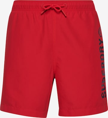 Superdry Board Shorts in Red: front