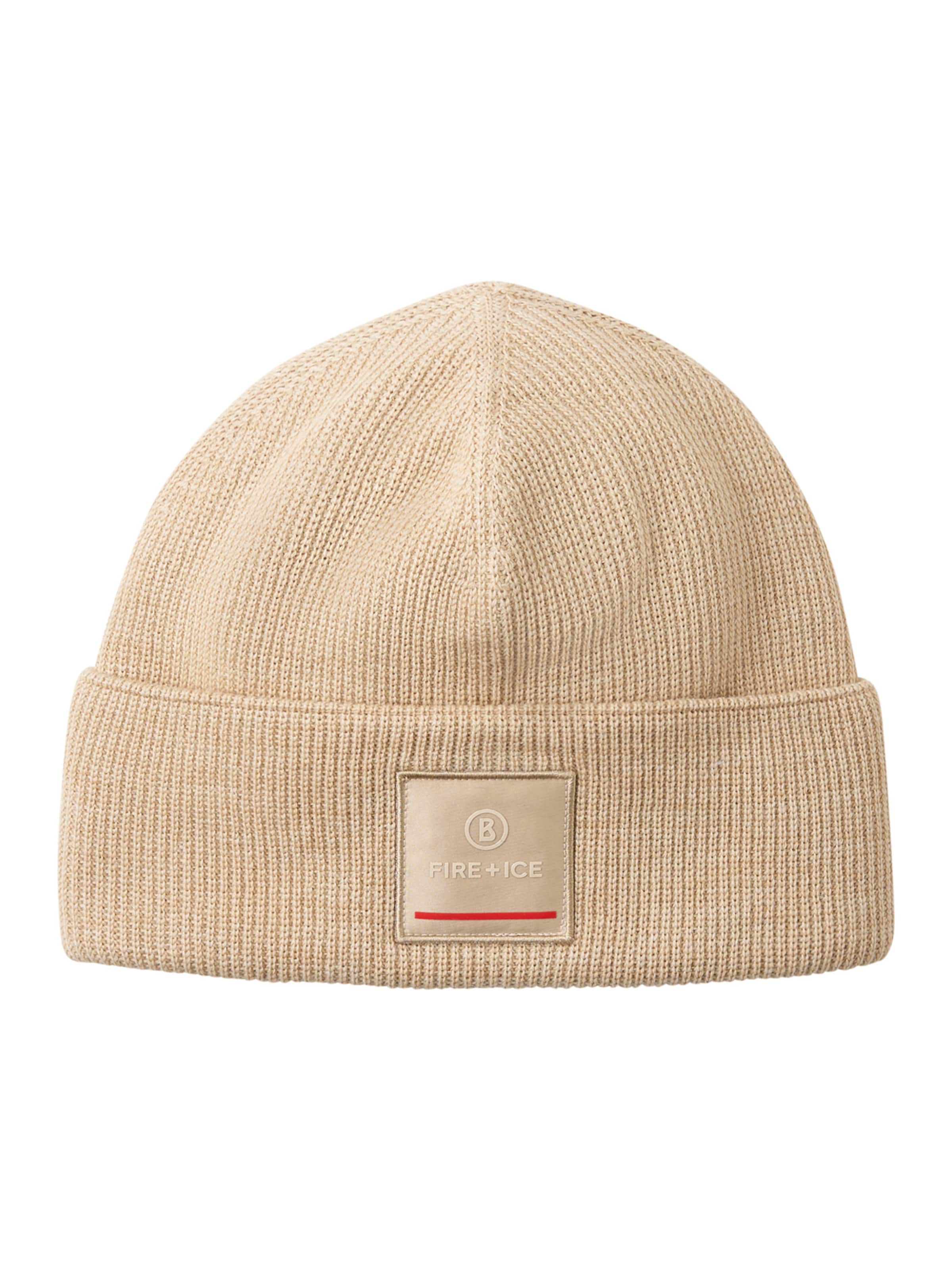 Bogner Fire + Ice Mütze 'Tarek' in Beige: Vorderseite