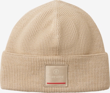 Bogner Fire + Ice Mütze 'Tarek' in Beige: Vorderseite