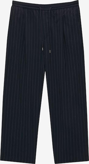 Pull&Bear Plisované nohavice - námornícka modrá / svetlosivá, Produkt