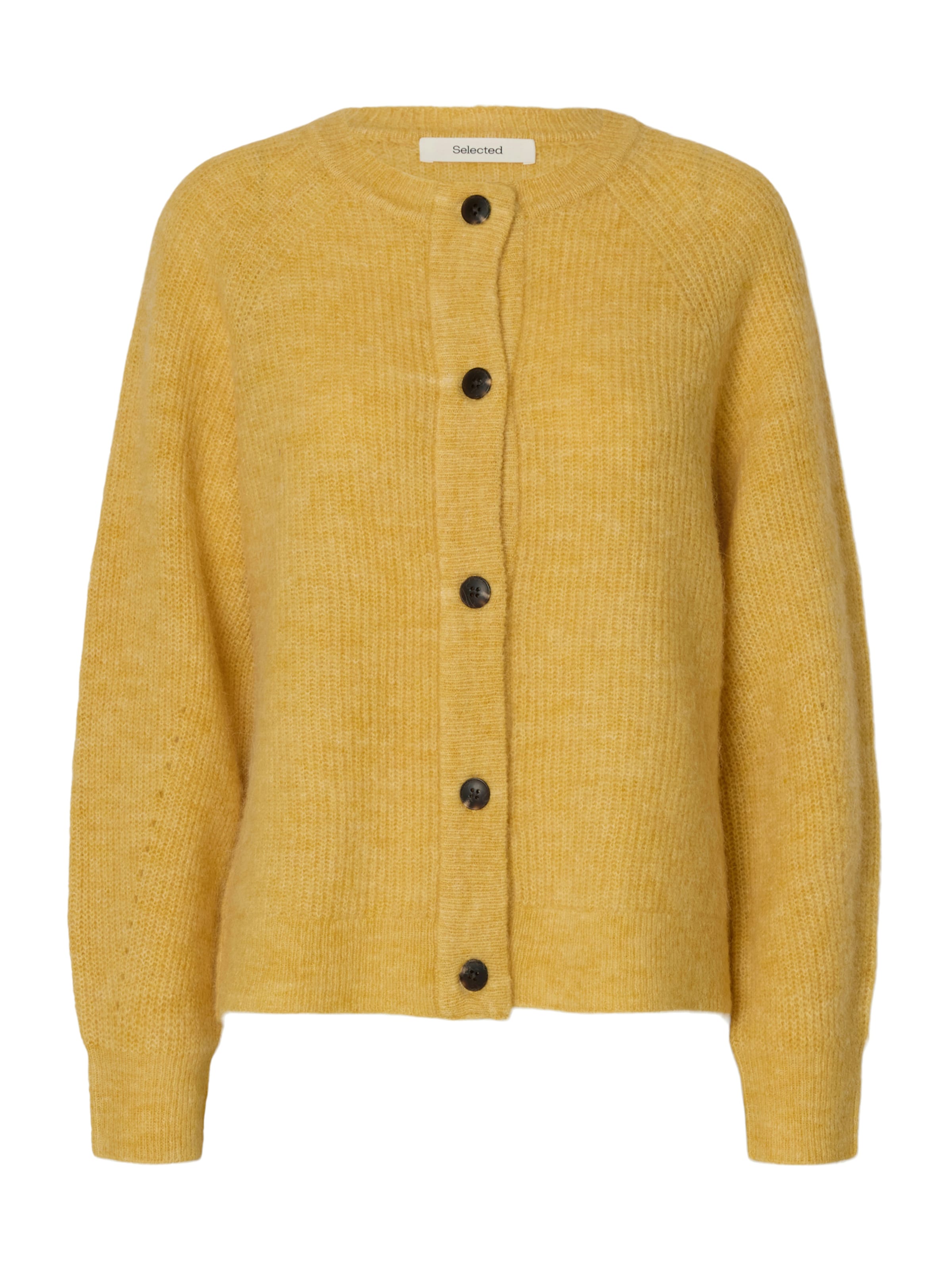 SELECTED Kardigan 'LULU' – žlutá: přední strana
