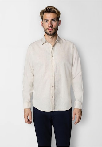 Coupe regular Chemise 'Luca' Clean Cut Copenhagen en beige : devant