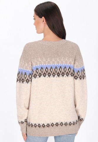 Cardigan oversize usha BLUE LABEL en beige