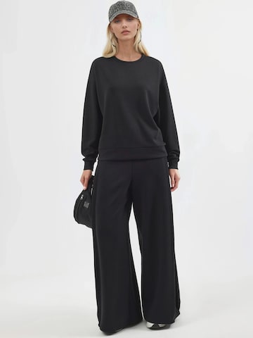 Busem Wide leg Broek in Zwart
