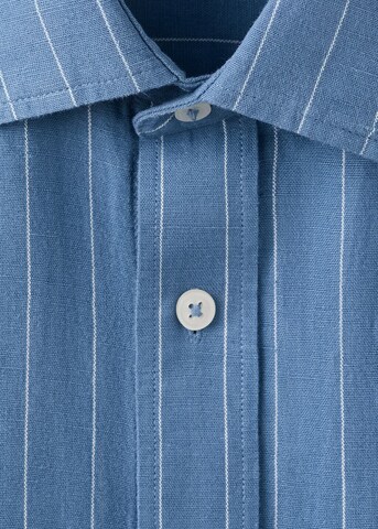 MANGO MAN Regular fit Button Up Shirt 'Rug' in Blue