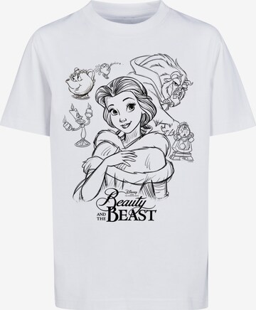 F4NT4STIC T-Shirt 'Die Schöne Und Das Biest' in Weiß: predná strana