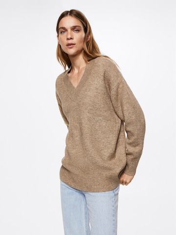 MANGO Sweater 'TALDORAV' in Beige: front