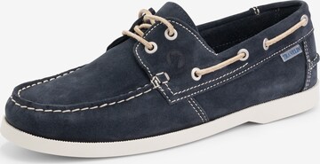 Travelin Moccasins 'Penzance' in Blue: front