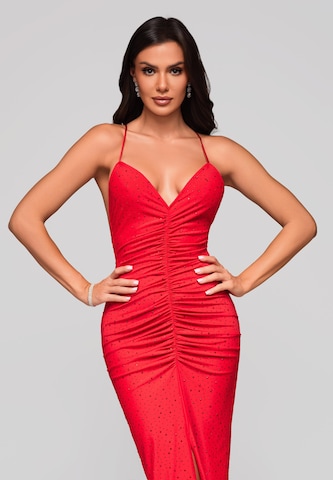 Ombre Avondjurk 'Donatella' in Rood