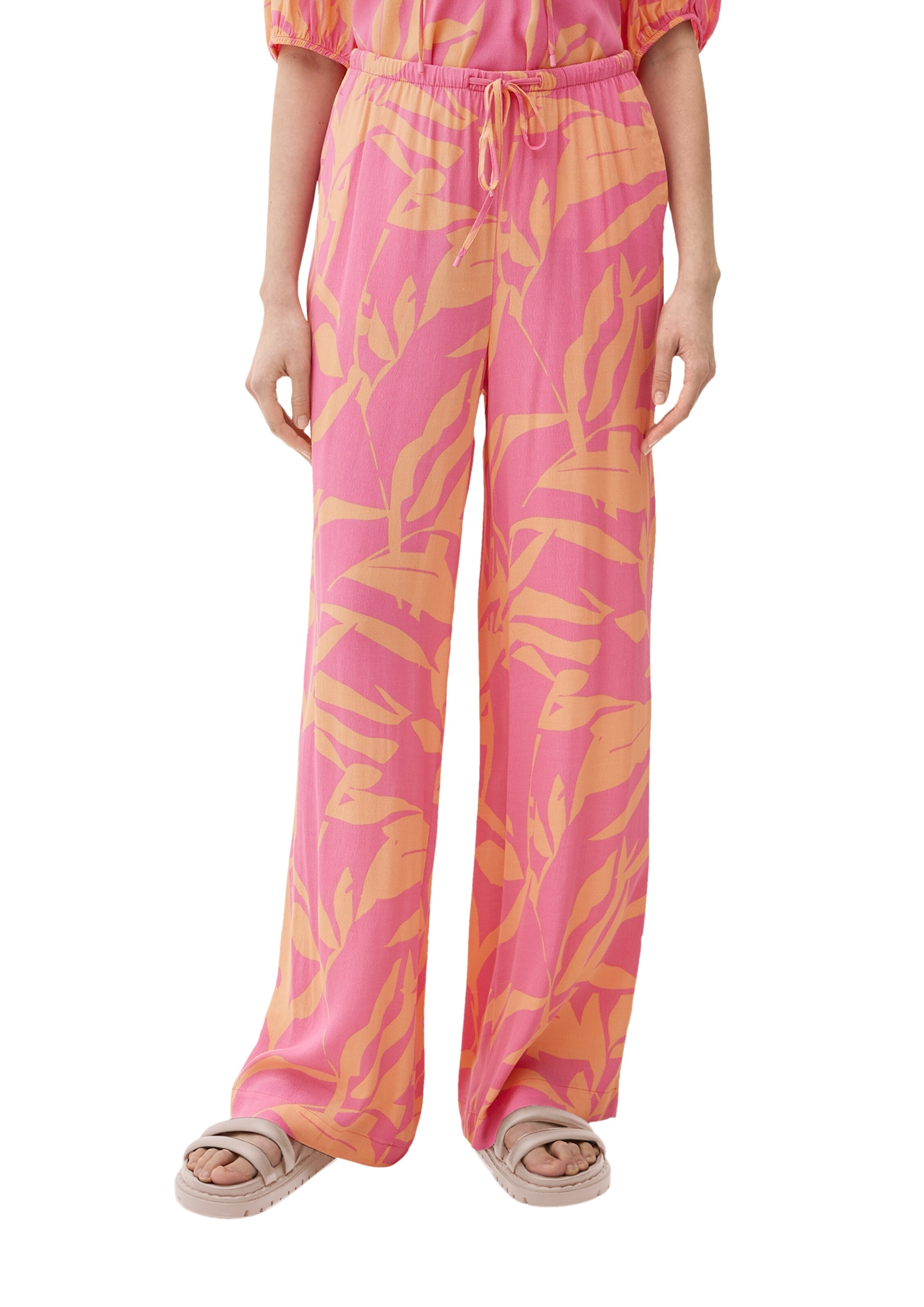 s.Oliver Wide leg Broek in Gemengde kleuren: voorkant