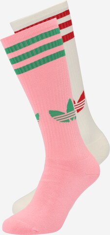 ADIDAS ORIGINALS Къси чорапи 'Adicolor 70S Knee ' в розово: отпред