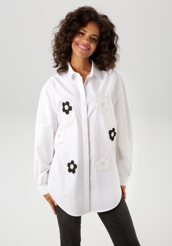 Aniston CASUAL Blouse in White: front