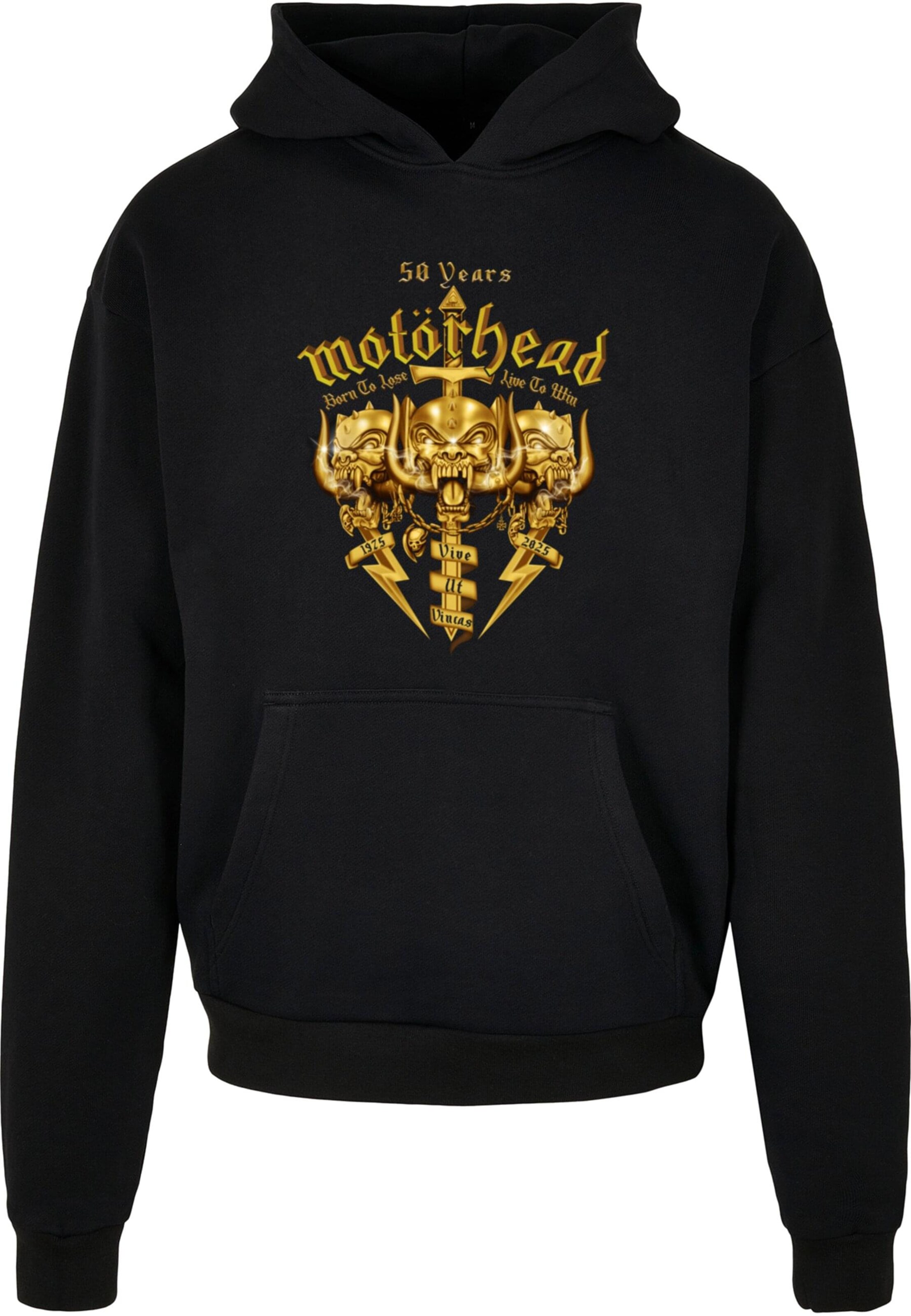 Felpa 'Motorhead - 50 Years Warpigs' di Merchcode in nero: frontale