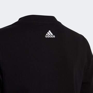 ADIDAS SPORTSWEAR - Camisa funcionais 'Essentials Linear Logo ' em preto