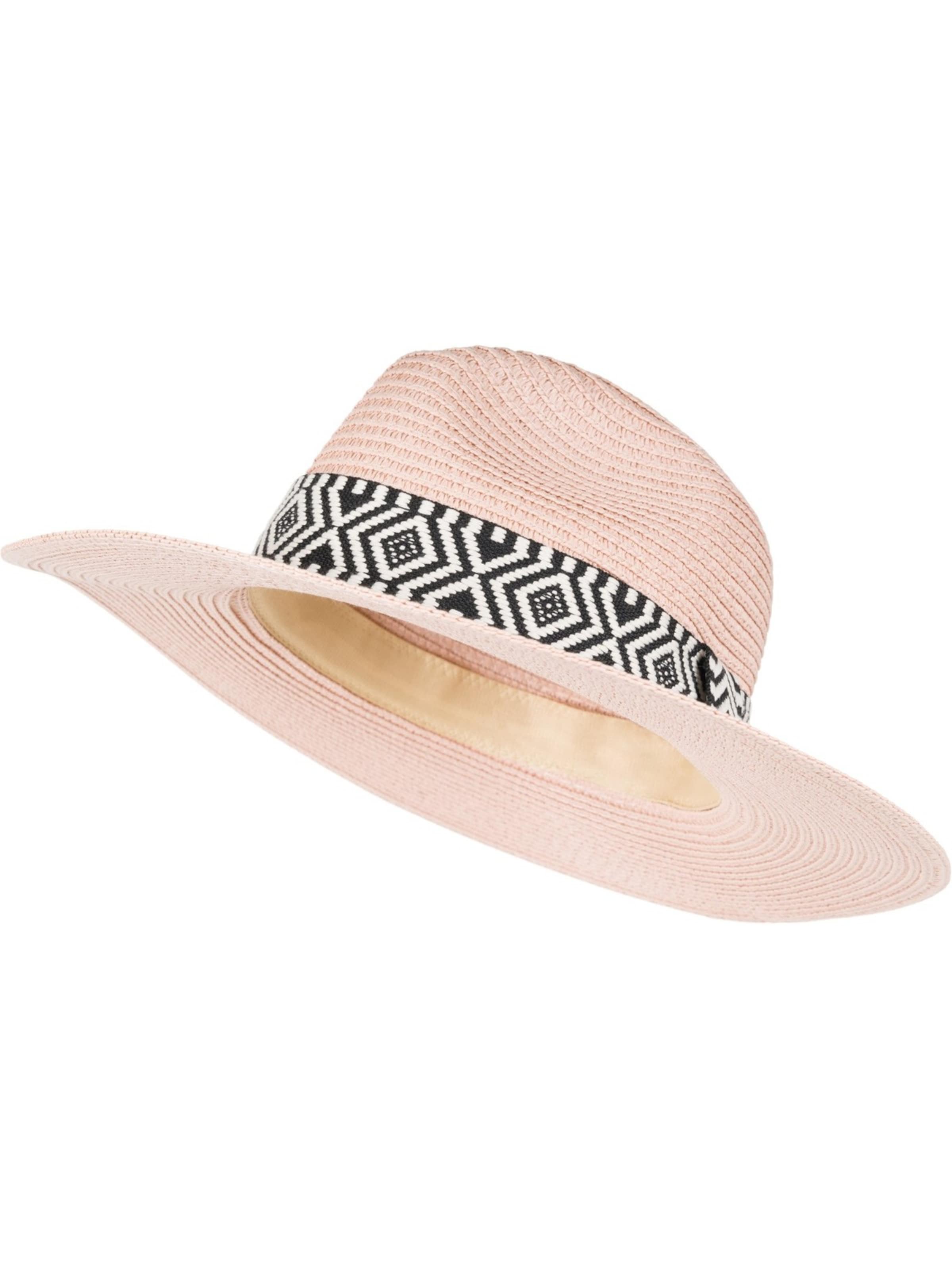 styleBREAKER Hut 'Panama Strohhut Hutband Azteken Muster'‌‌‌‌‌‌‌ in Pink: Vorderseite