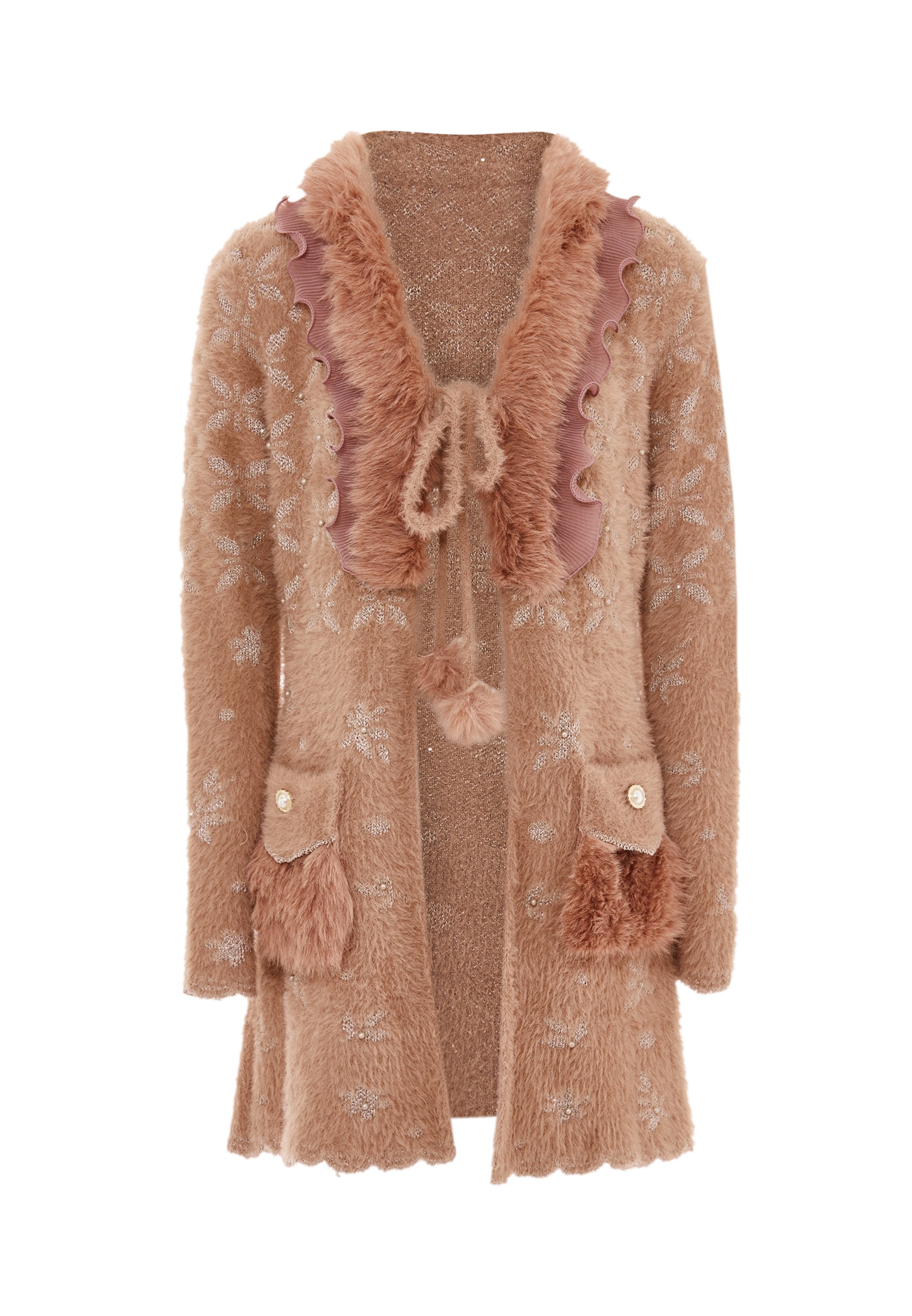 faina Pletena jopa | roza barva: sprednja stran