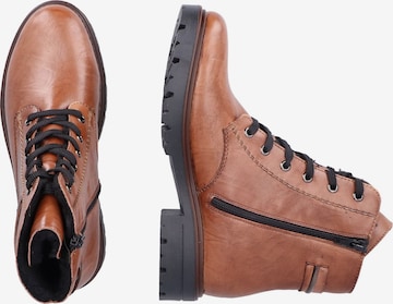 Rieker Lace-Up Ankle Boots in Brown