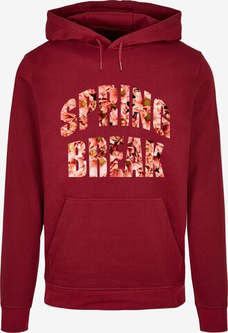 Merchcode Sweatshirt 'Spring Break' in Red: front
