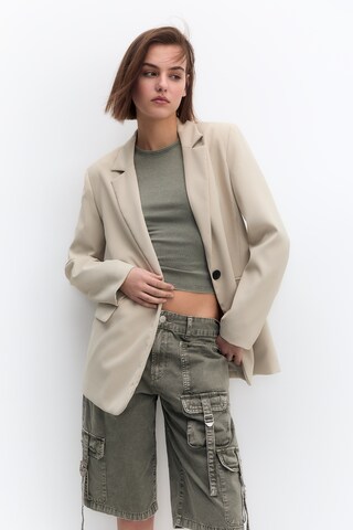 Pull&Bear Blazer in Grey: front