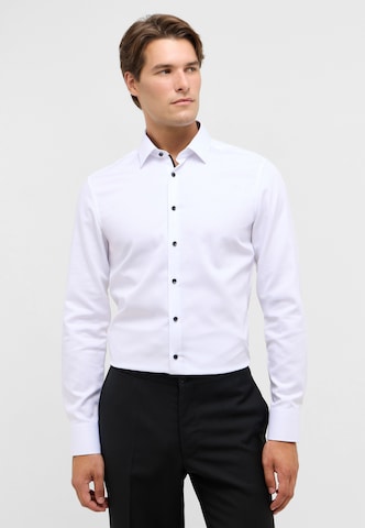 ETERNA Slim fit Business shirt in White: front