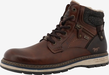 MUSTANG - Botas com atacadores em castanho: frente