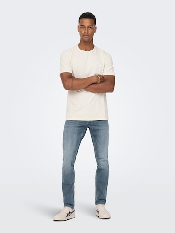 Coupe slim Jean 'Loom' Only & Sons en bleu