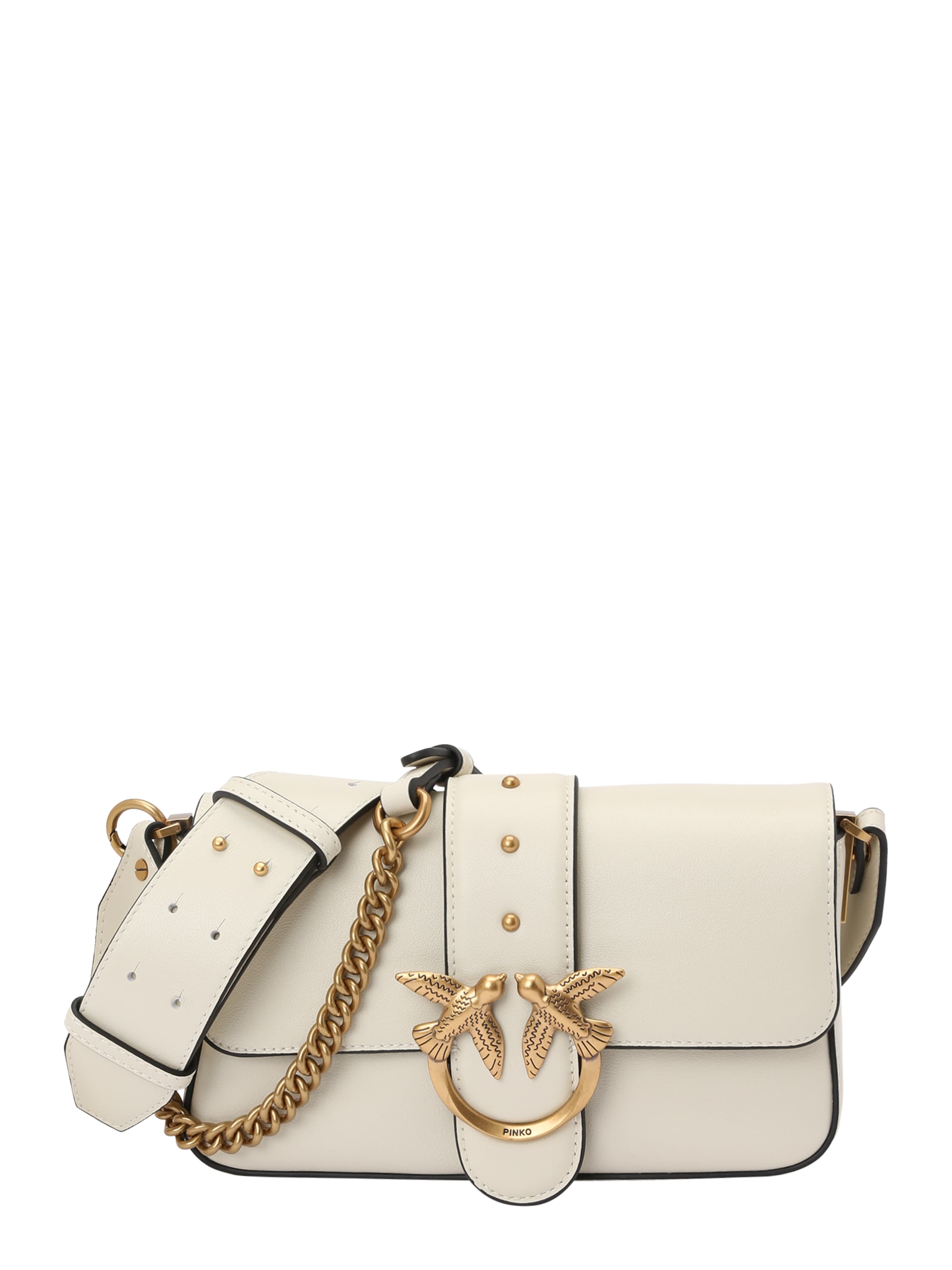 PINKO Crossbody Bag 'LOVE ONE' in White: front