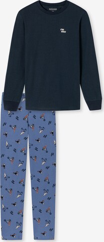 uncover by SCHIESSER Pyjama 'Natural Rhythm' in Blau: predná strana