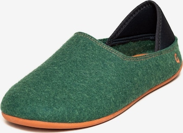 Gottstein Hausschuh 'Filzpantoffel Wool Slip-On' in Grün: Vorderseite