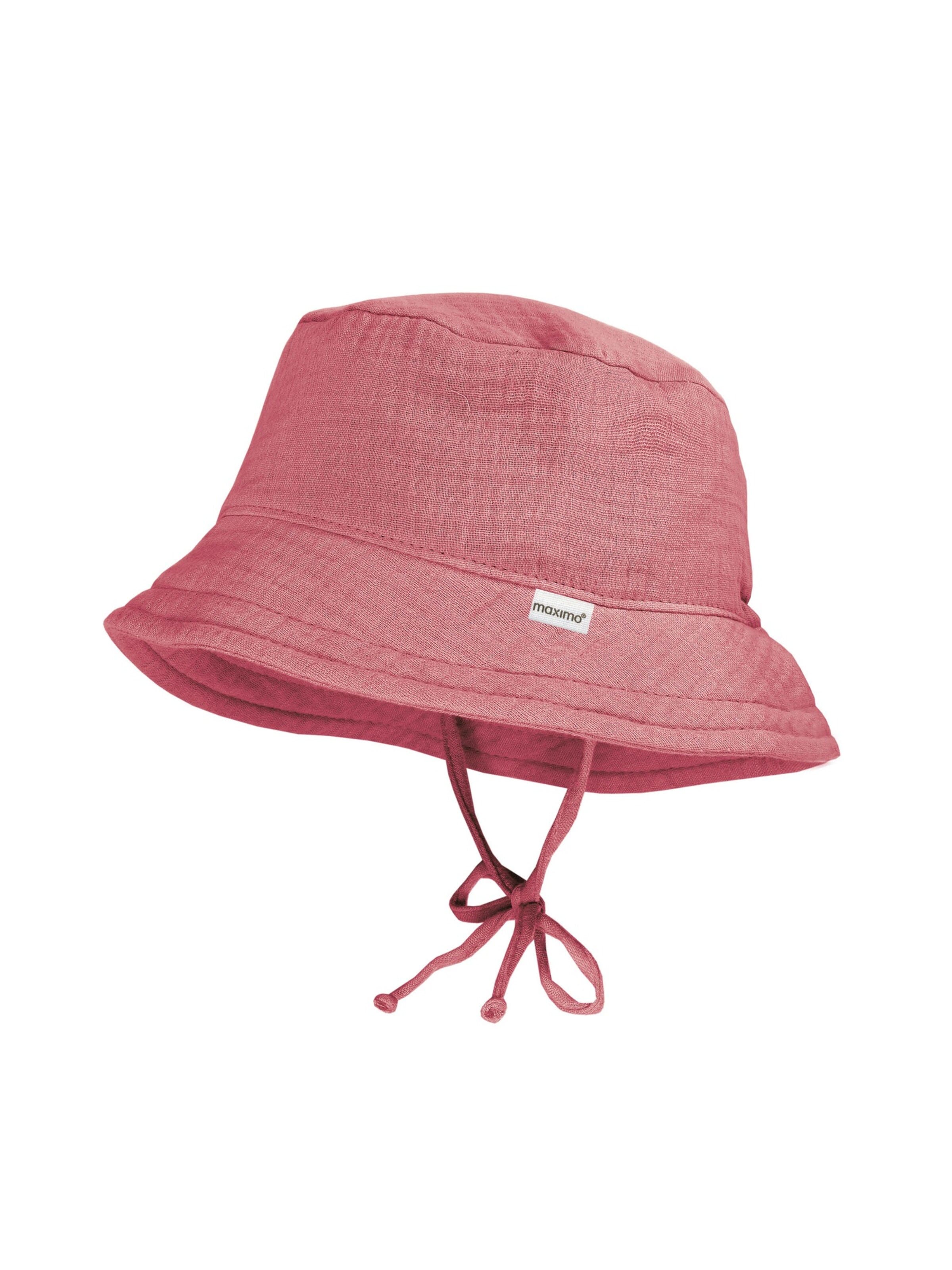 MAXIMO Hat 'GOTS BABY-Hütchen, Bindeband Musselinstoff, Futter' in Red: front