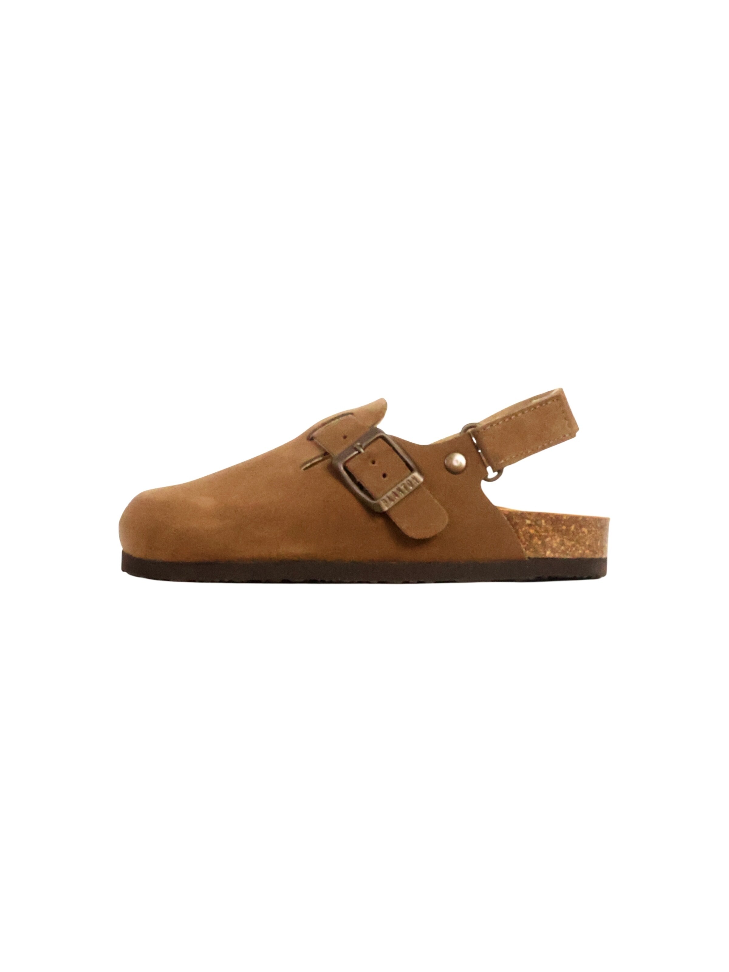 Xti Slipper 'Leder-Pantoletten für Kinder von Plakton Blogg' in Brown: front