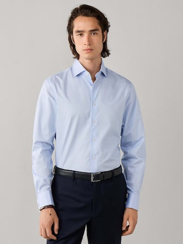 Hackett London Regular fit Zakelijk overhemd in Blauw: voorkant