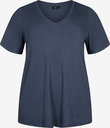 T-shirt 'CARLY' Zizzi en bleu : devant