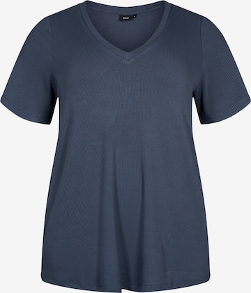 T-shirt 'CARLY' Zizzi en bleu : devant