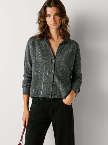 Pepe Jeans Knit cardigan 'ELAINE' in Grey