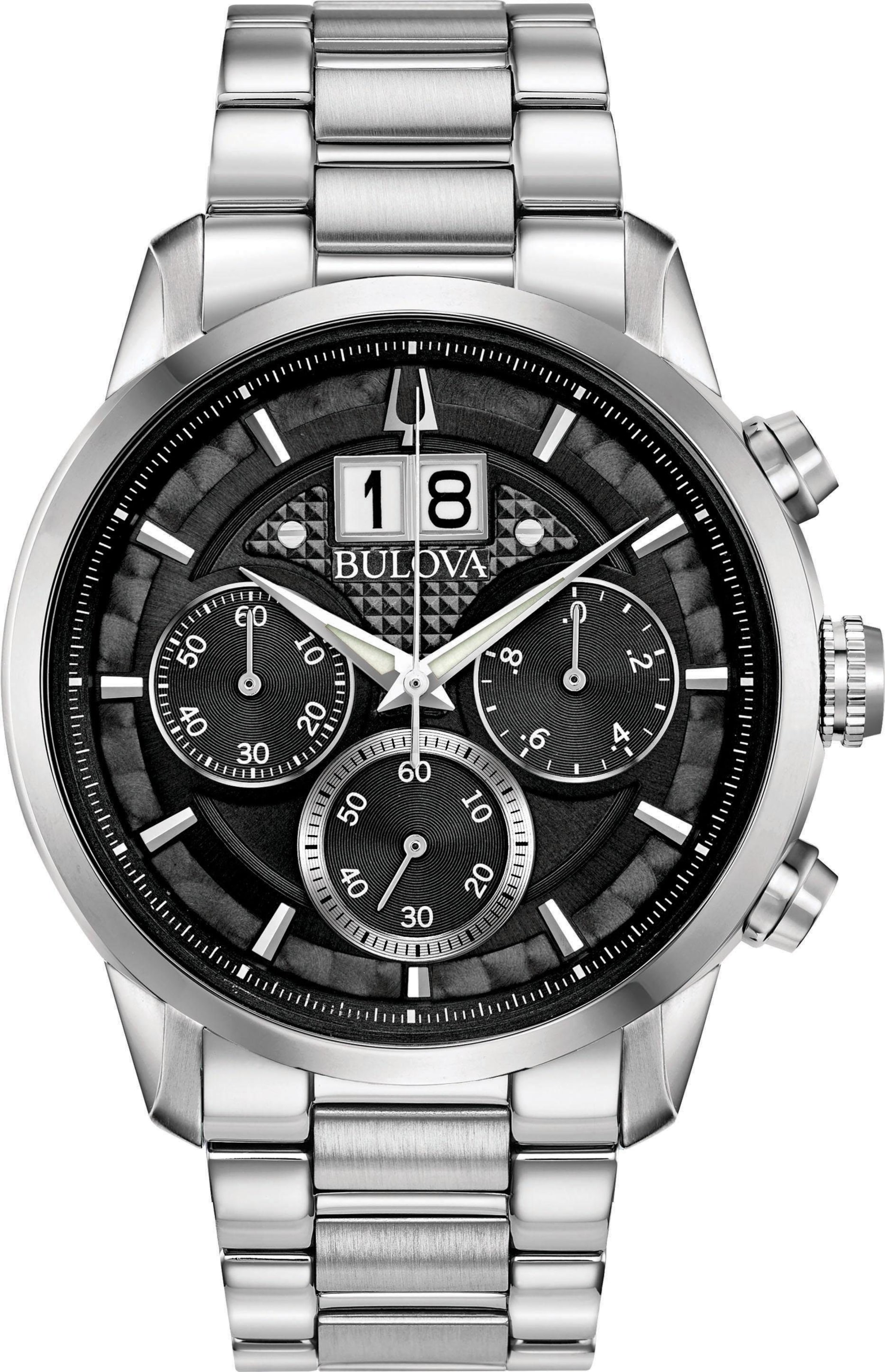 Bulova Analog Watch in Silver: front