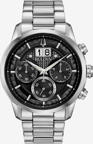 Bulova Analoguhr in Silber: predná strana