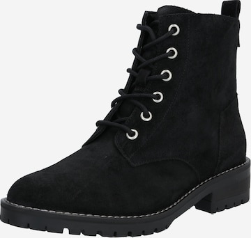 Superdry Lace-Up Ankle Boots in Black: front