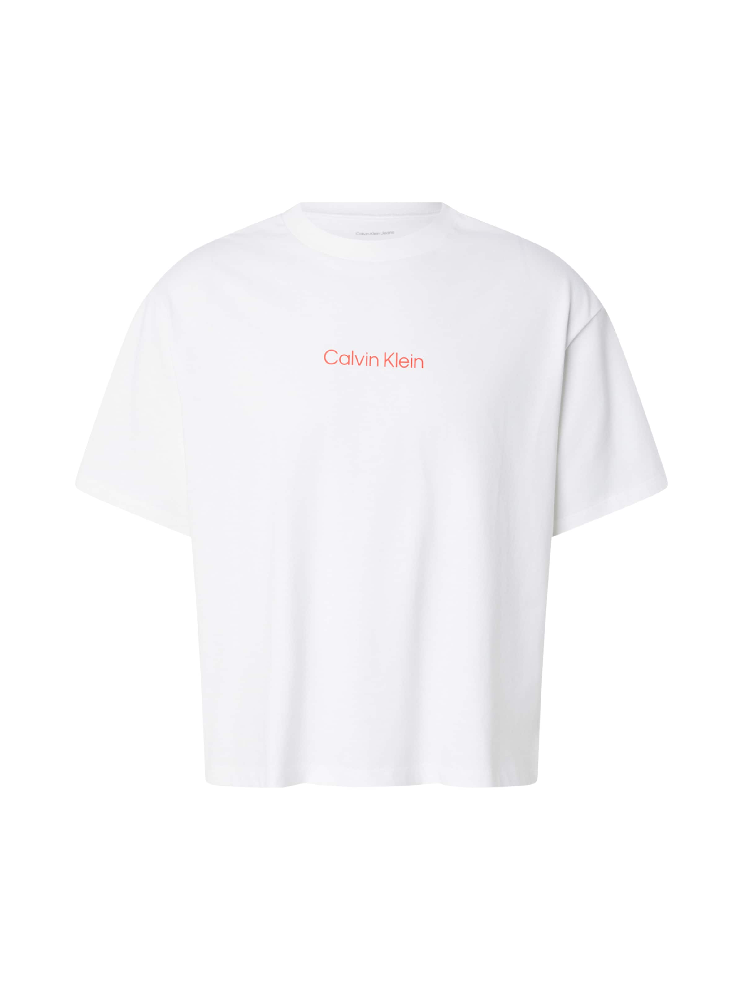 Calvin Klein Jeans Shirt 'OBSESSION' in Wit: voorkant